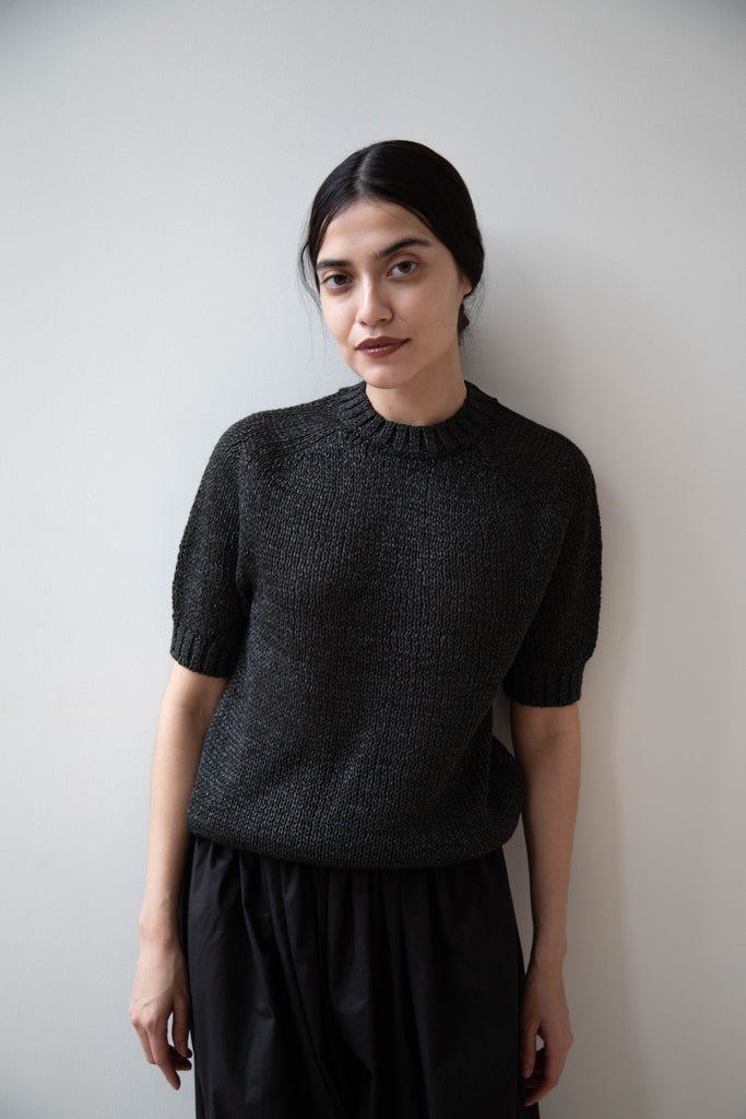 Nothing Written Bamboo Short Pullover in Charcoal