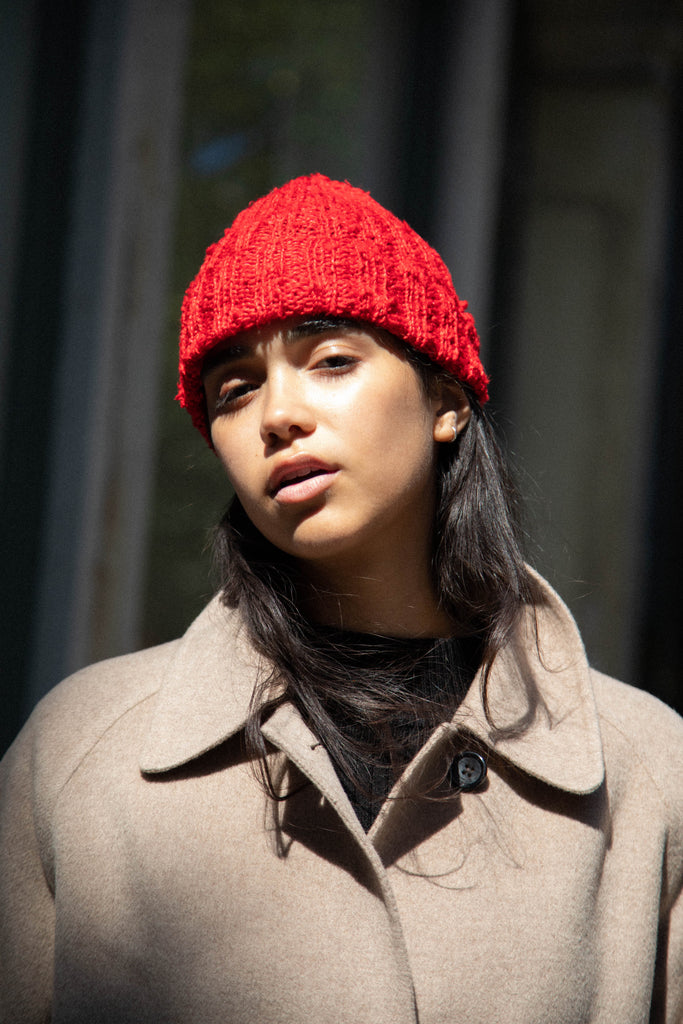 Nitto Gorro Hat in Red Silk