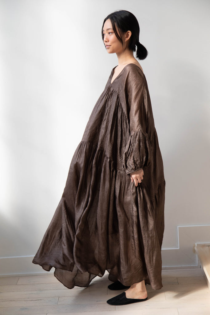 Anaak | Airi Dress in Cacao Tussar Silk