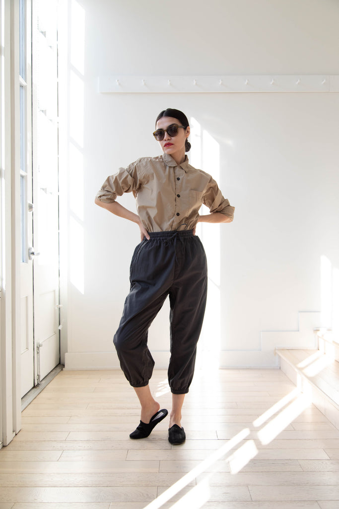 Vas-y Lentement | Easy Jogger Pant in Washed Black