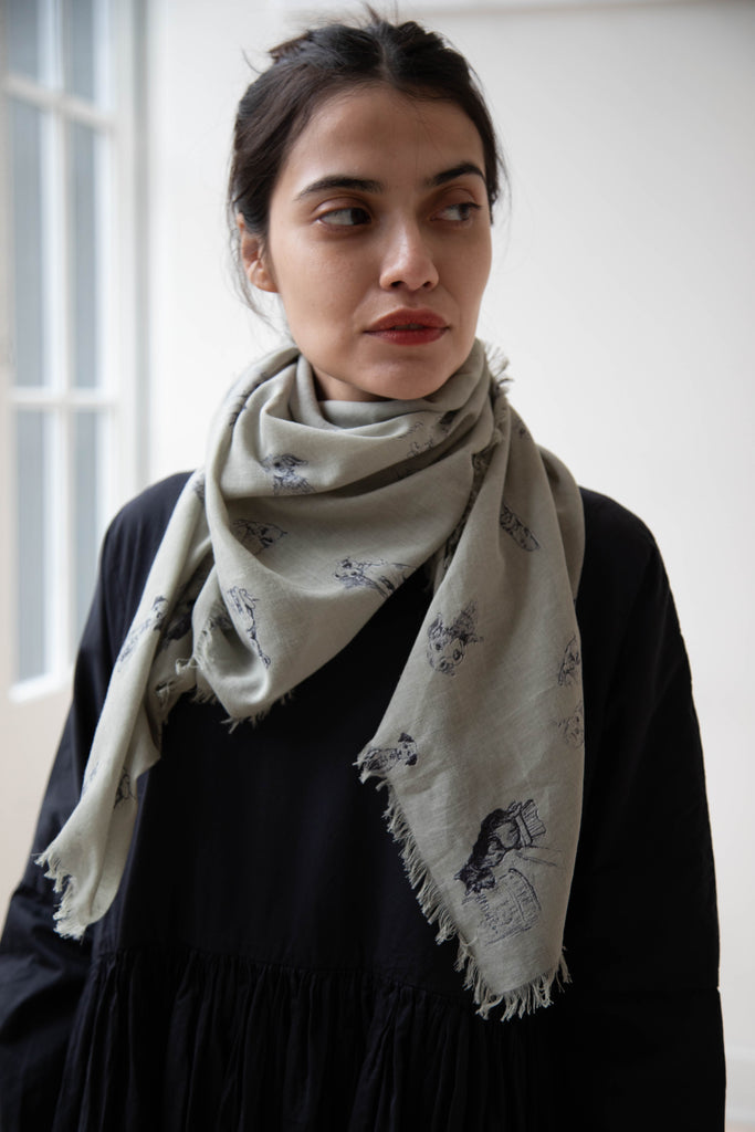 Old Man's Tailor | Sketchbook Shawl with Dogs
