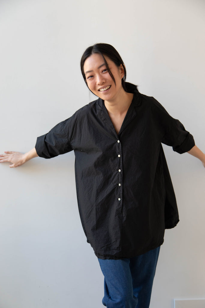 Album di Famiglia | Loose Shirt TC in Black