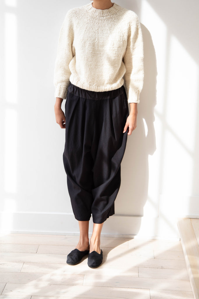 Khadi & Co Star Trouser in Black Wool