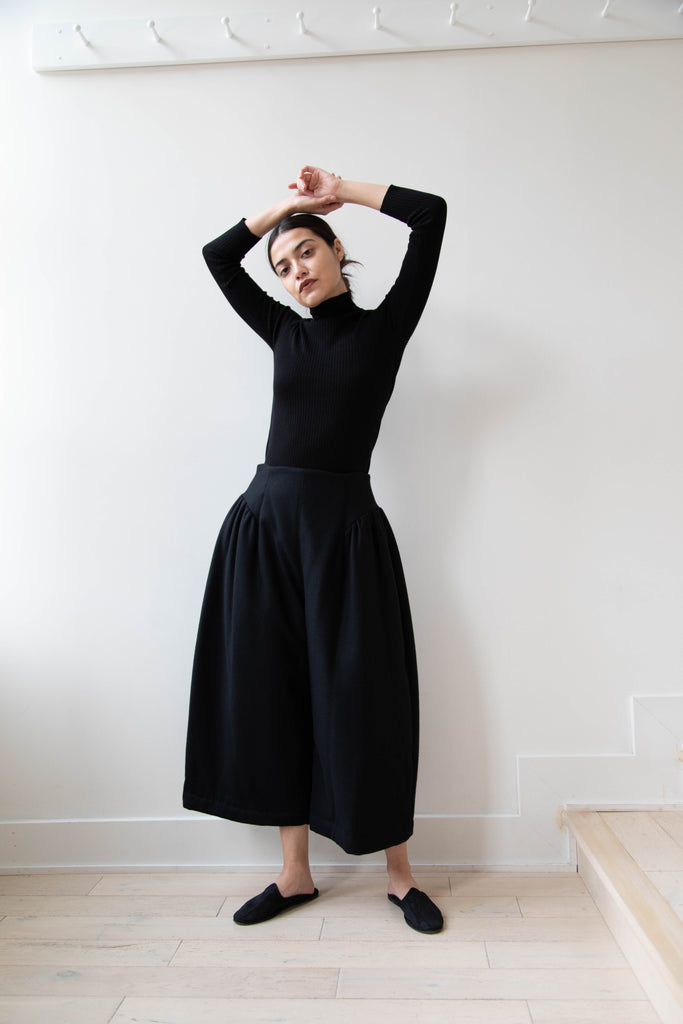 Tenne Handcrafted Modern | Wool Culottes in Black