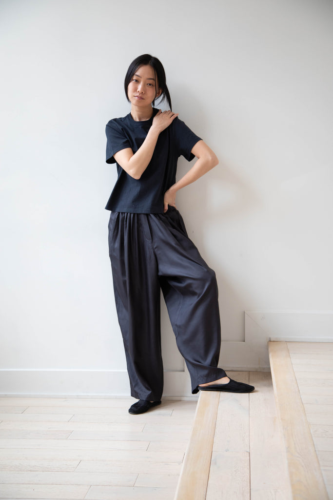 Anaak | Thali Cocoon Pants in Black Silk