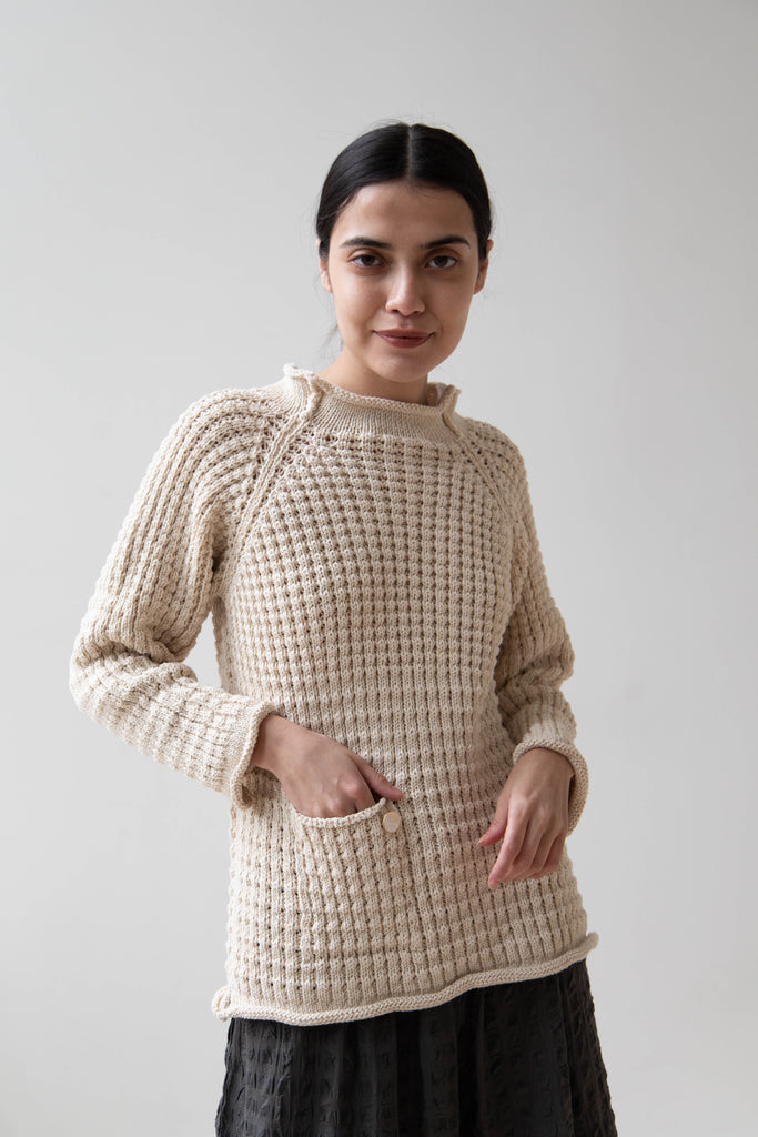 Xenia Telunts | Sandy Fisherman Pullover in Natural