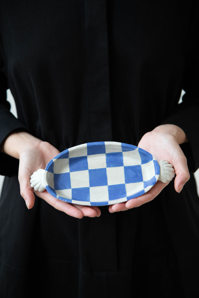 Alix Soubiran Checkered Handle Dish