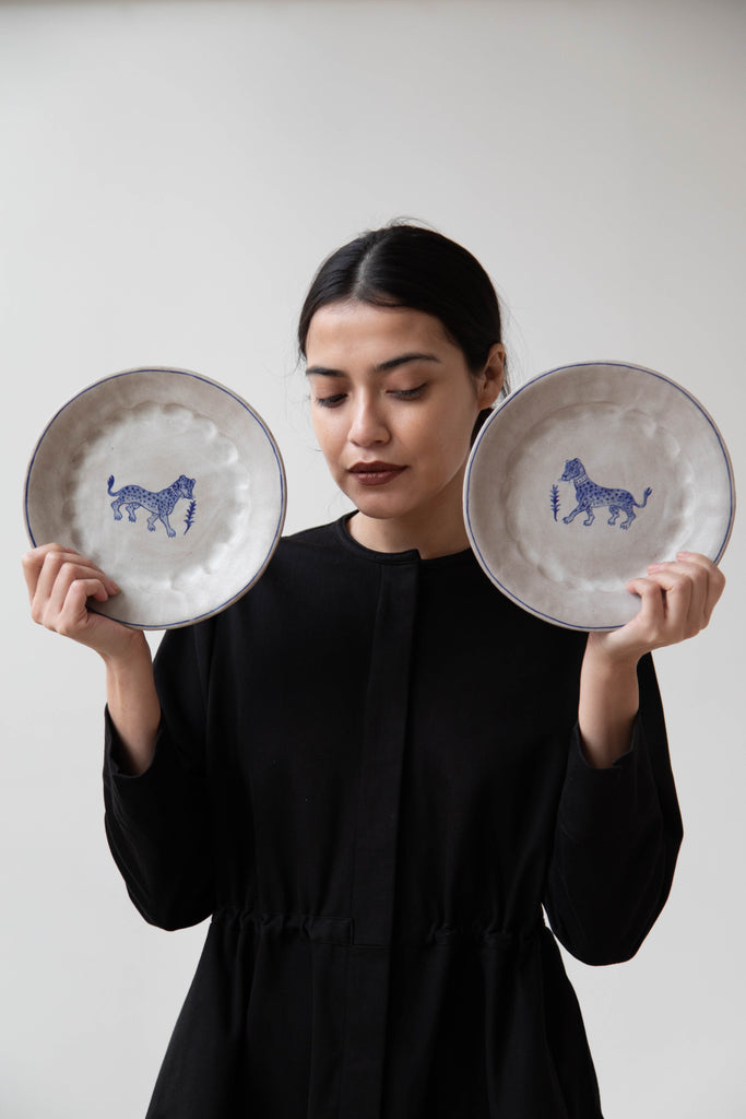 Alix Soubiran Leopard Motif Plate