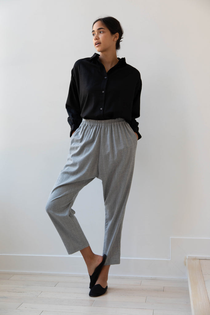 Gallego Desportes Tapered Trouser in Grey