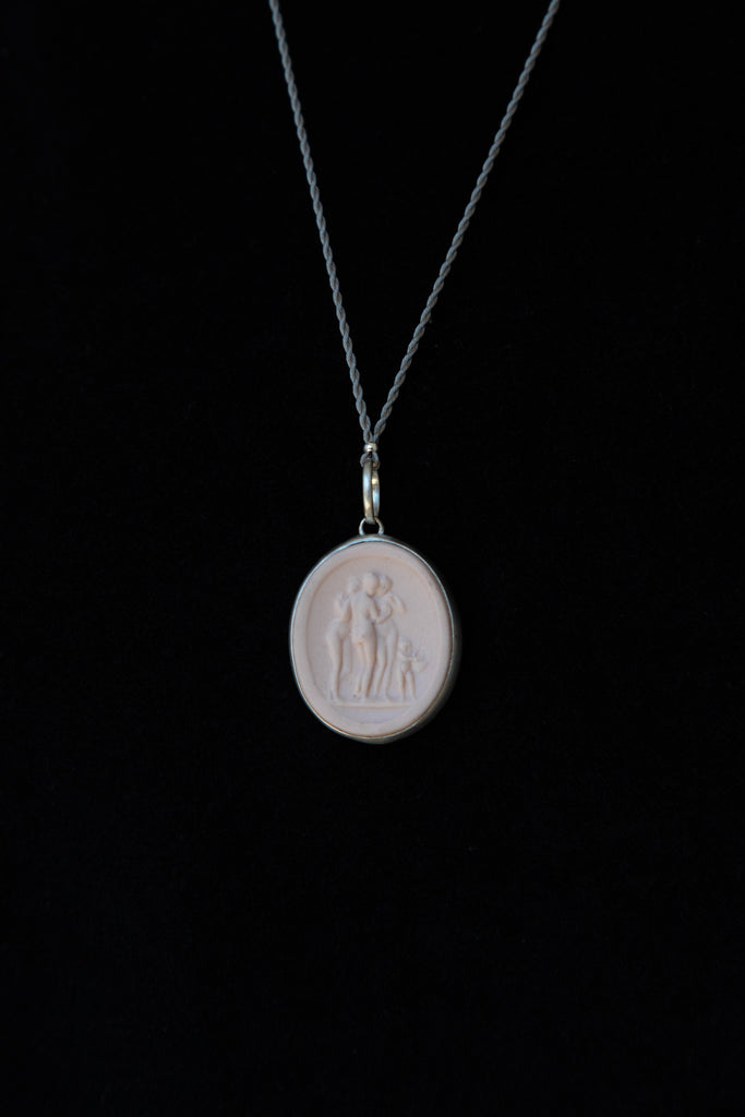 Marcie McGoldrick | Handset Cameo Necklace Three Graces in Blush