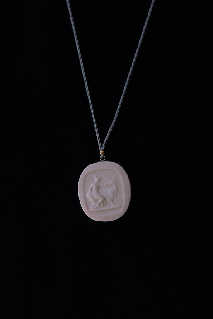 Marcie McGoldrick Cameo Pendant Diana with Stag in Blush
