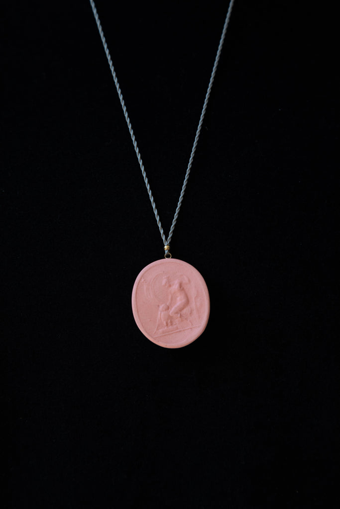 Marcie McGoldrick Cameo Pendant Athena in Coral