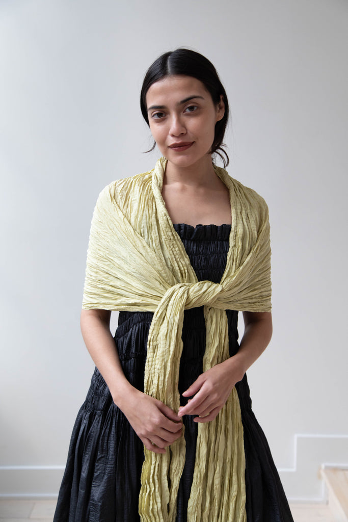 Anaak Nirra Silk Scarf in Sulphur