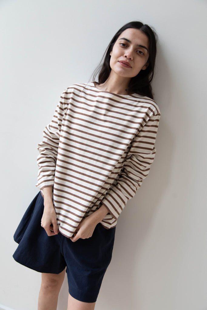 Ichi | Stripe T-Shirt in Tobacco