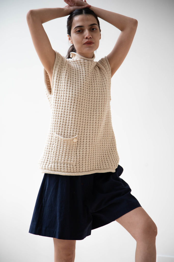 Xenia Telunts | Fisherman Bubbly Vest in Natural