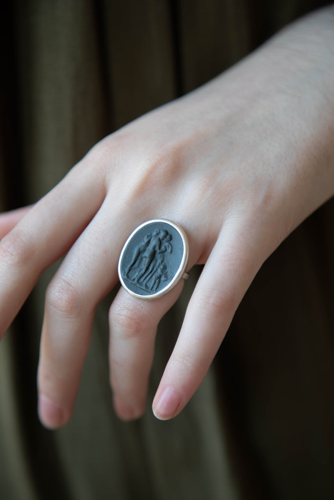 Marcie McGoldrick | Three Graces Ring in Onyx & Silver