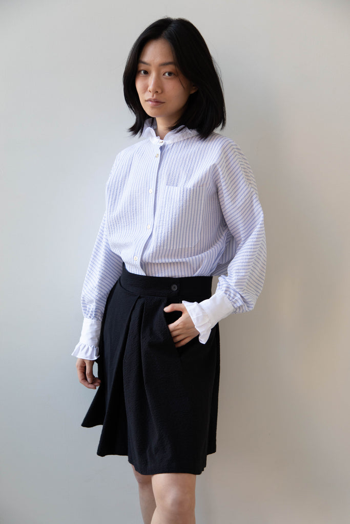 Barena Venezia | Samina Short in Black Seersucker