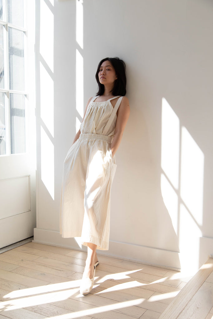 Album di Famiglia | Wide Trousers in JC in Natural