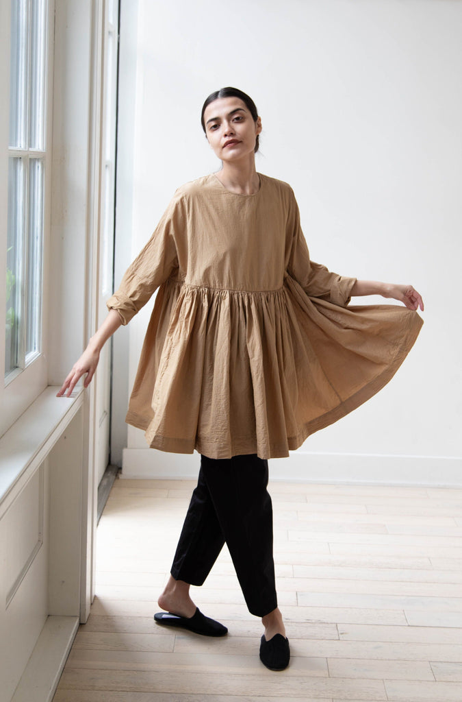 Casey Casey | Pyj Rouch Top Light Paper Cotton in Camel