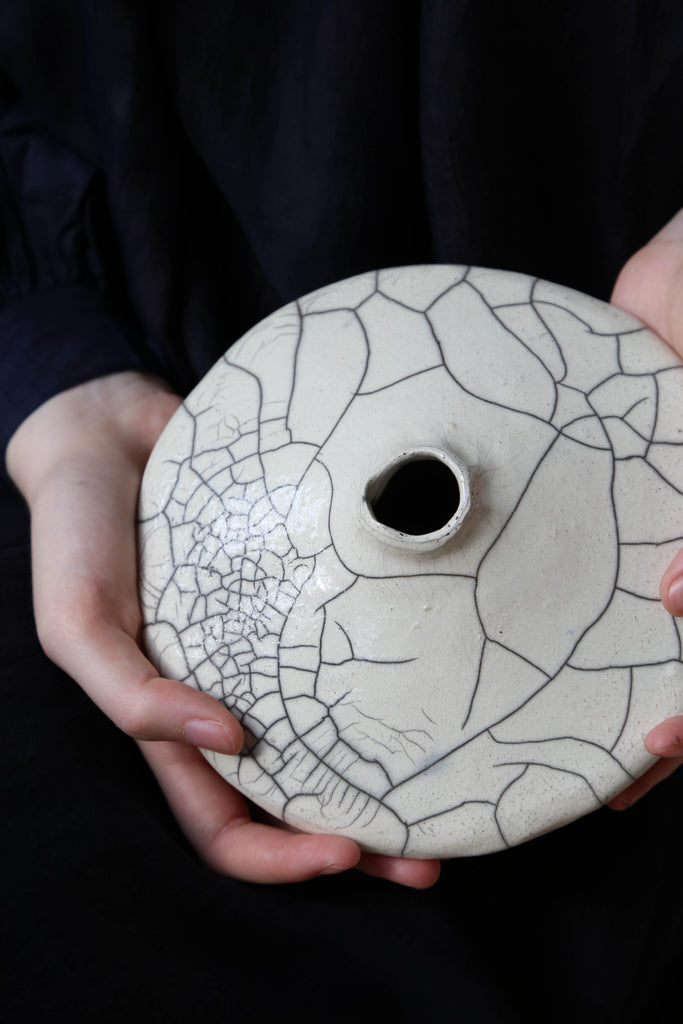 MONDAYS Raku Small Ikebana Vase