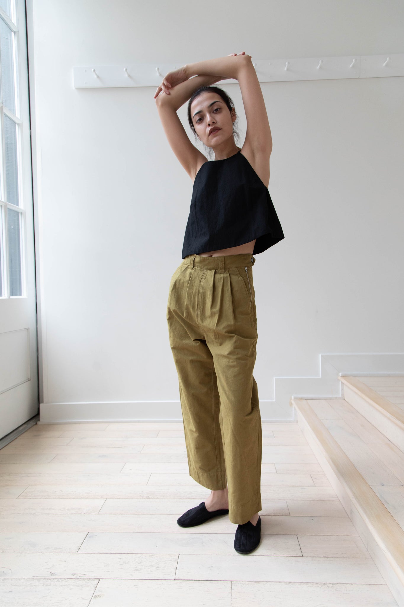 MHL | Side Closure Trousers in Light Olive