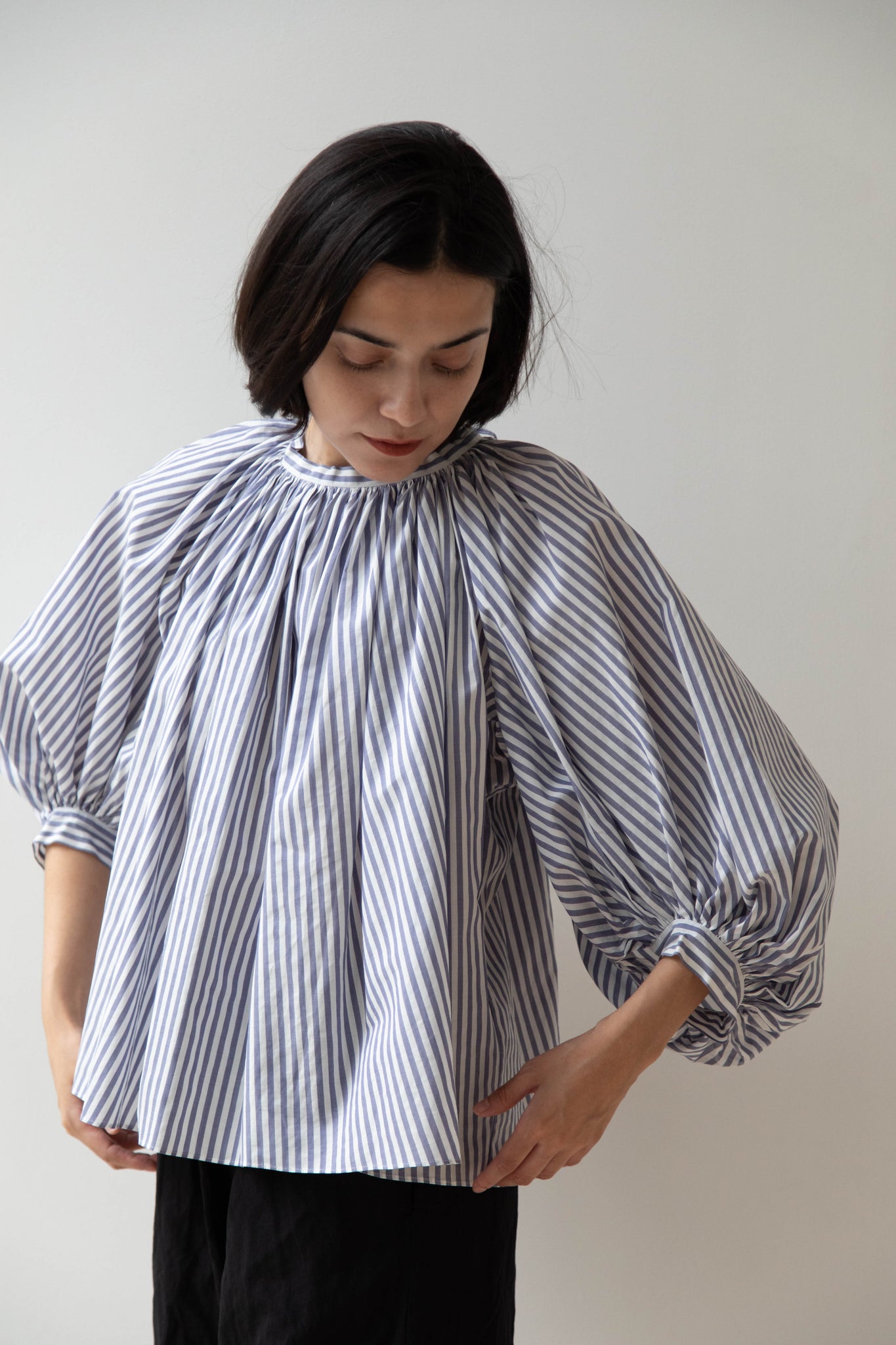 Old Man's Tailor | Gathered Top in Stripes