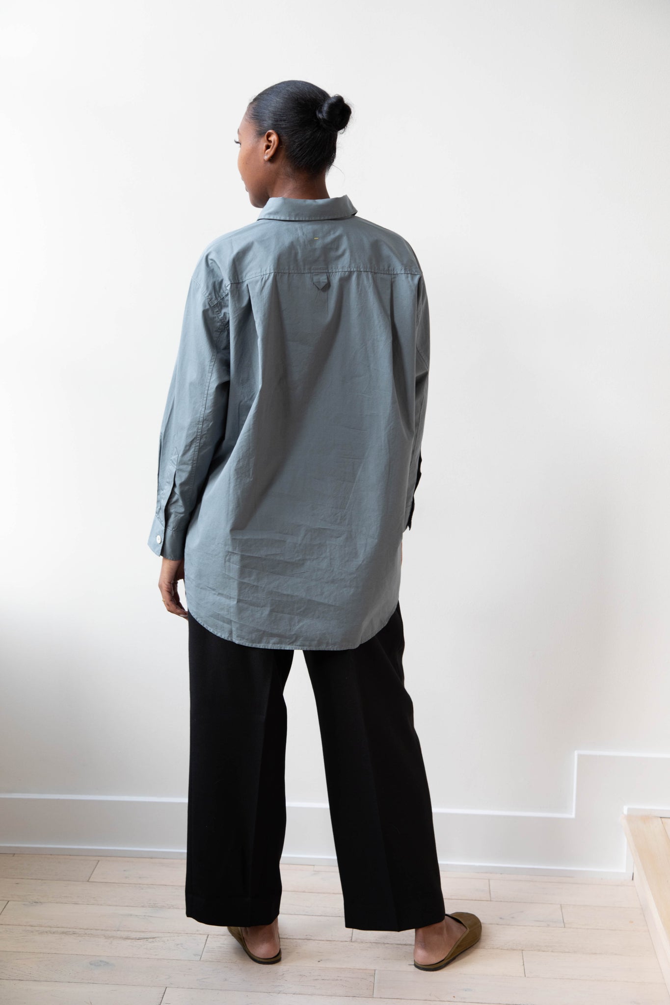 MHL | Oversized Painters Shirt in Dusty Blue