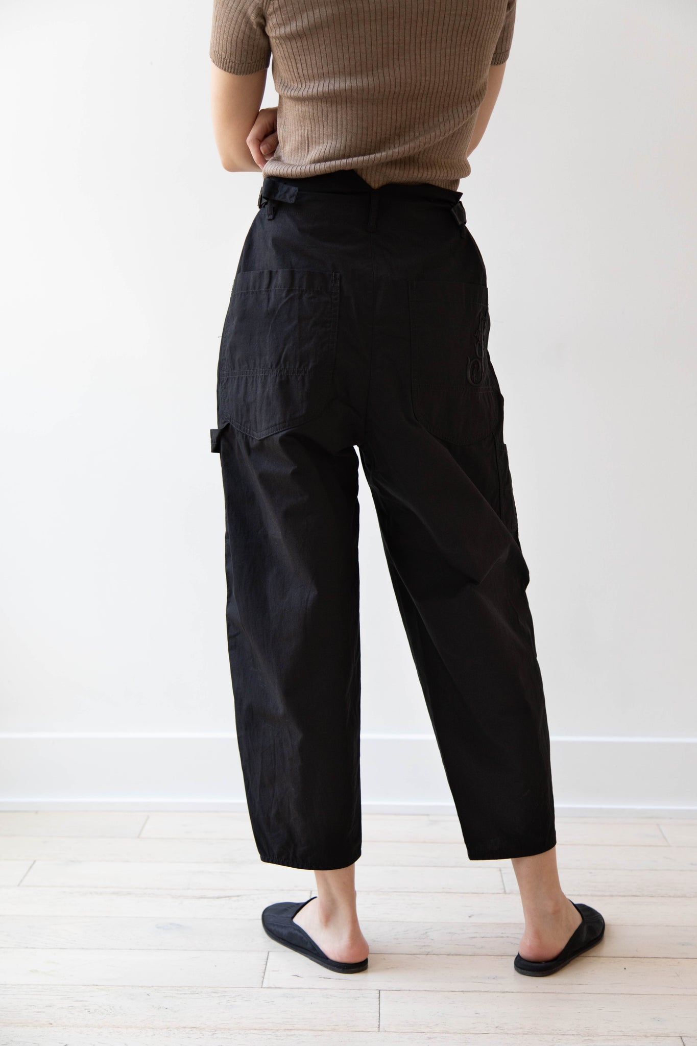 Aseedonclöud | Embroidered Trousers in Black