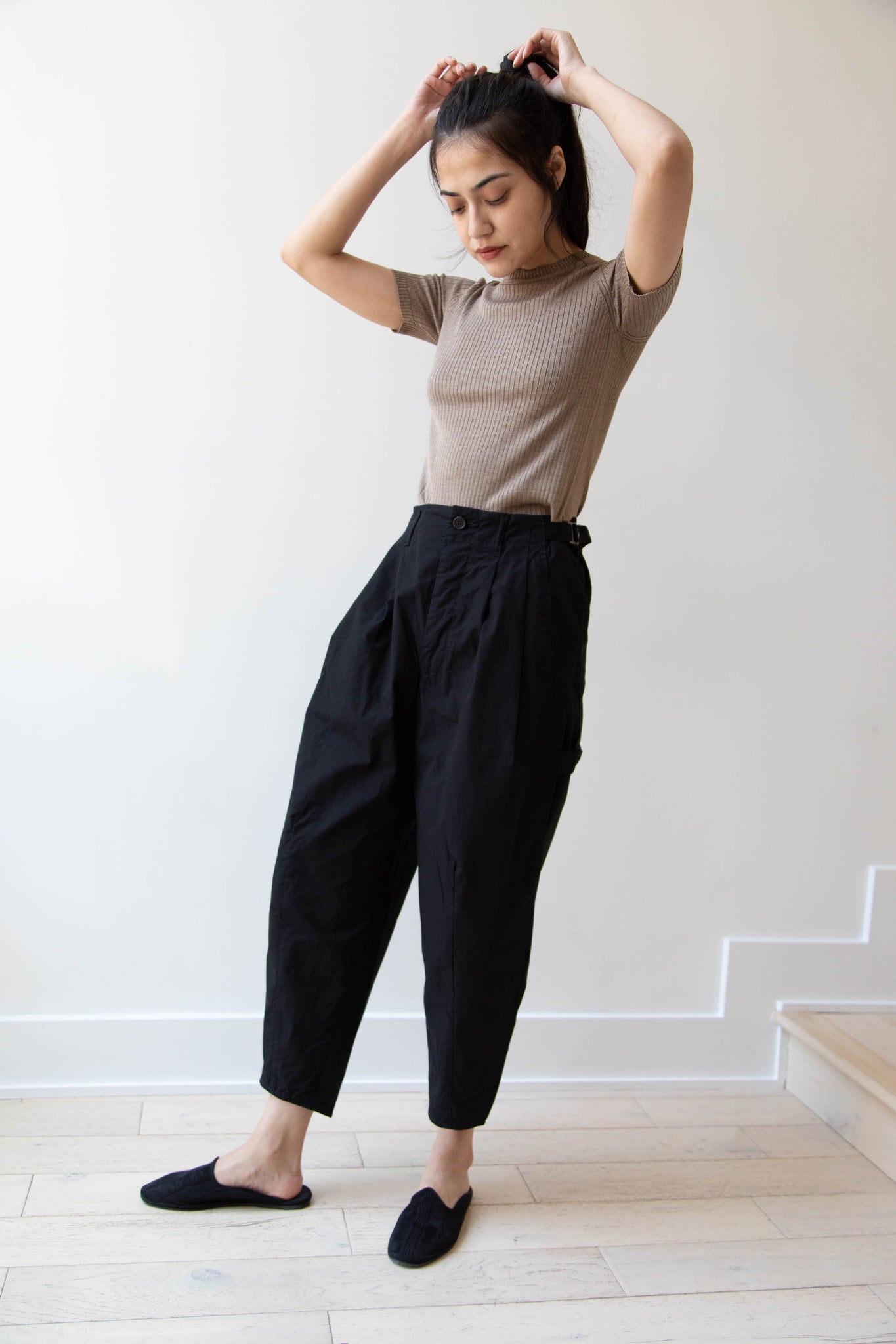 Aseedonclöud | Embroidered Trousers in Black
