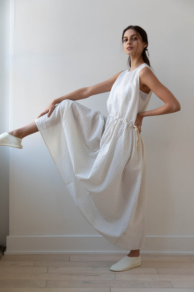 Apuntob | Sleeveless Dress in Light Cotton Vichy