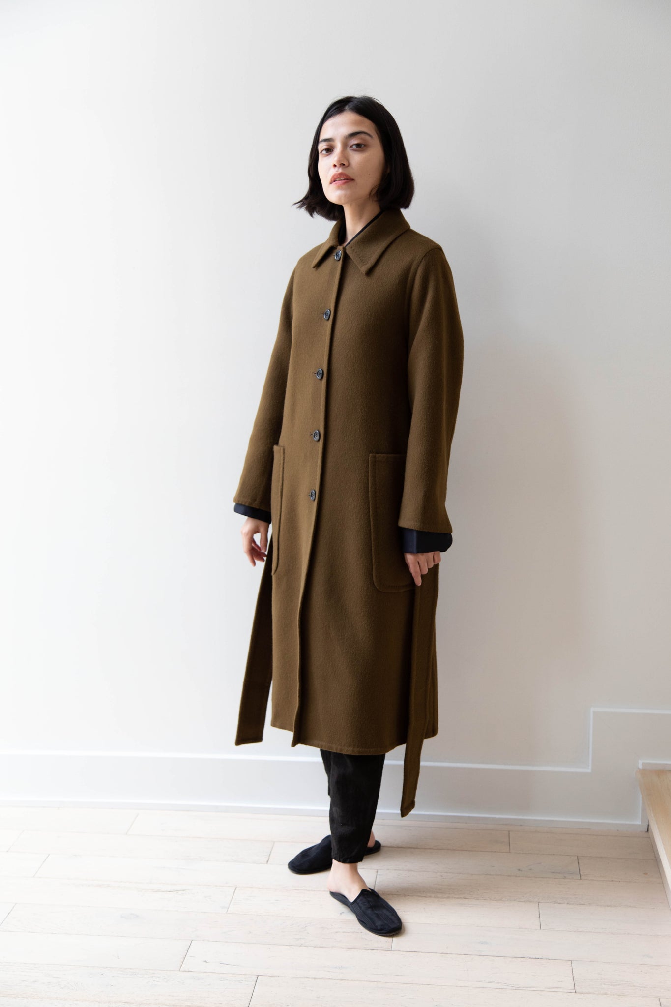 EASTBYEASTWEST | Brompton Coat in Olive Gold