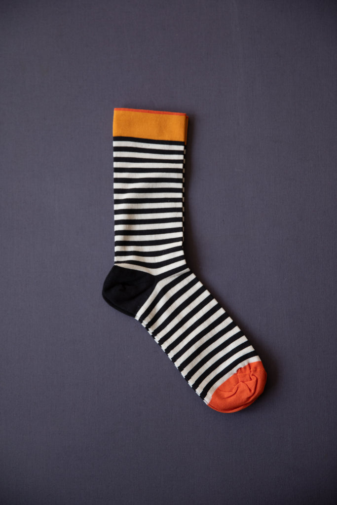 Bonne Maison | Black & White Stripe Socks