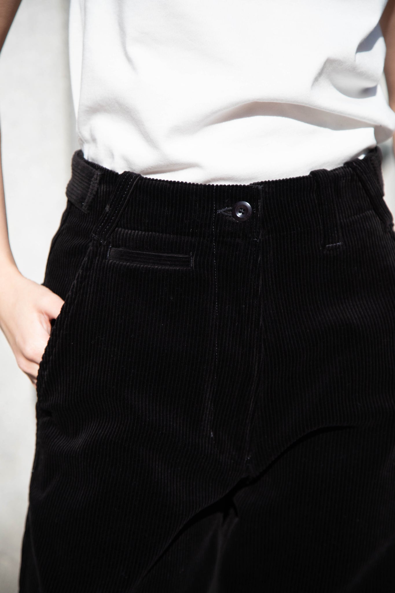 MHL | Tab Waist Trousers in Black