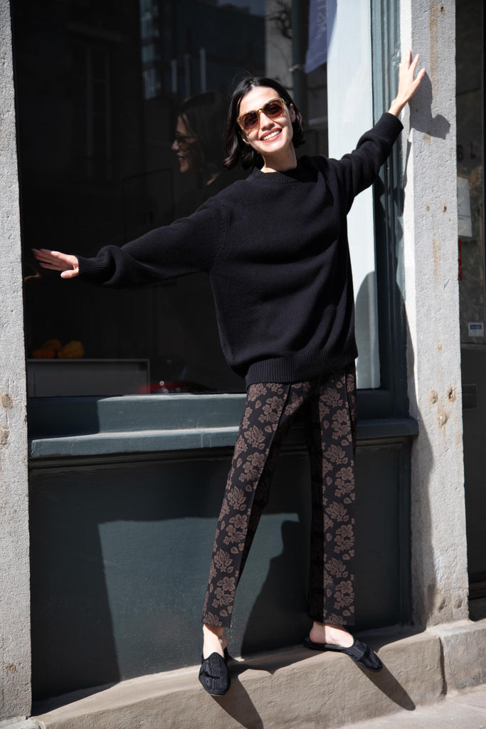 High Sport | Louis Pant in Black & Brown Floral