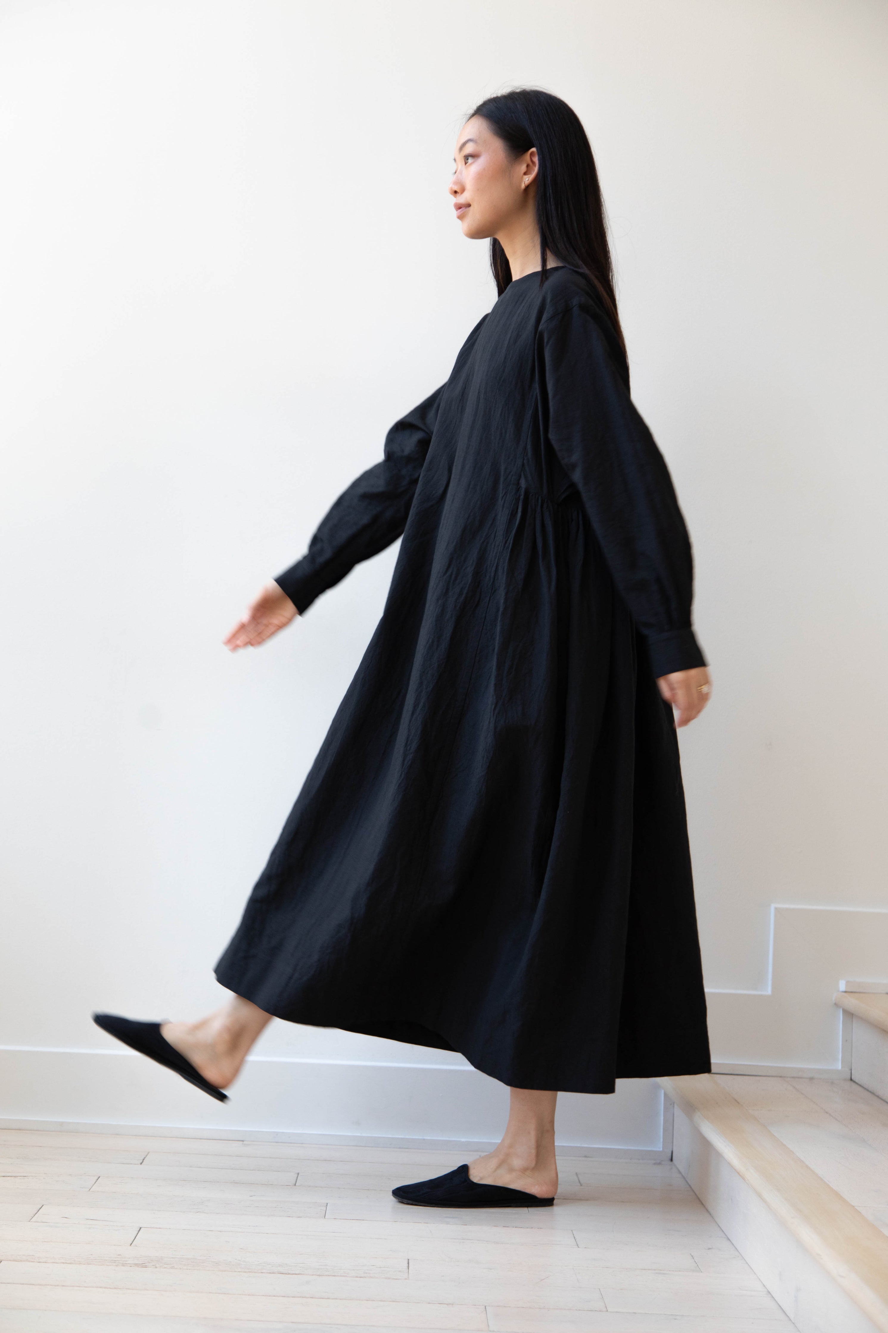 rennes — Arts & Science | Gather Combi Dress in Black
