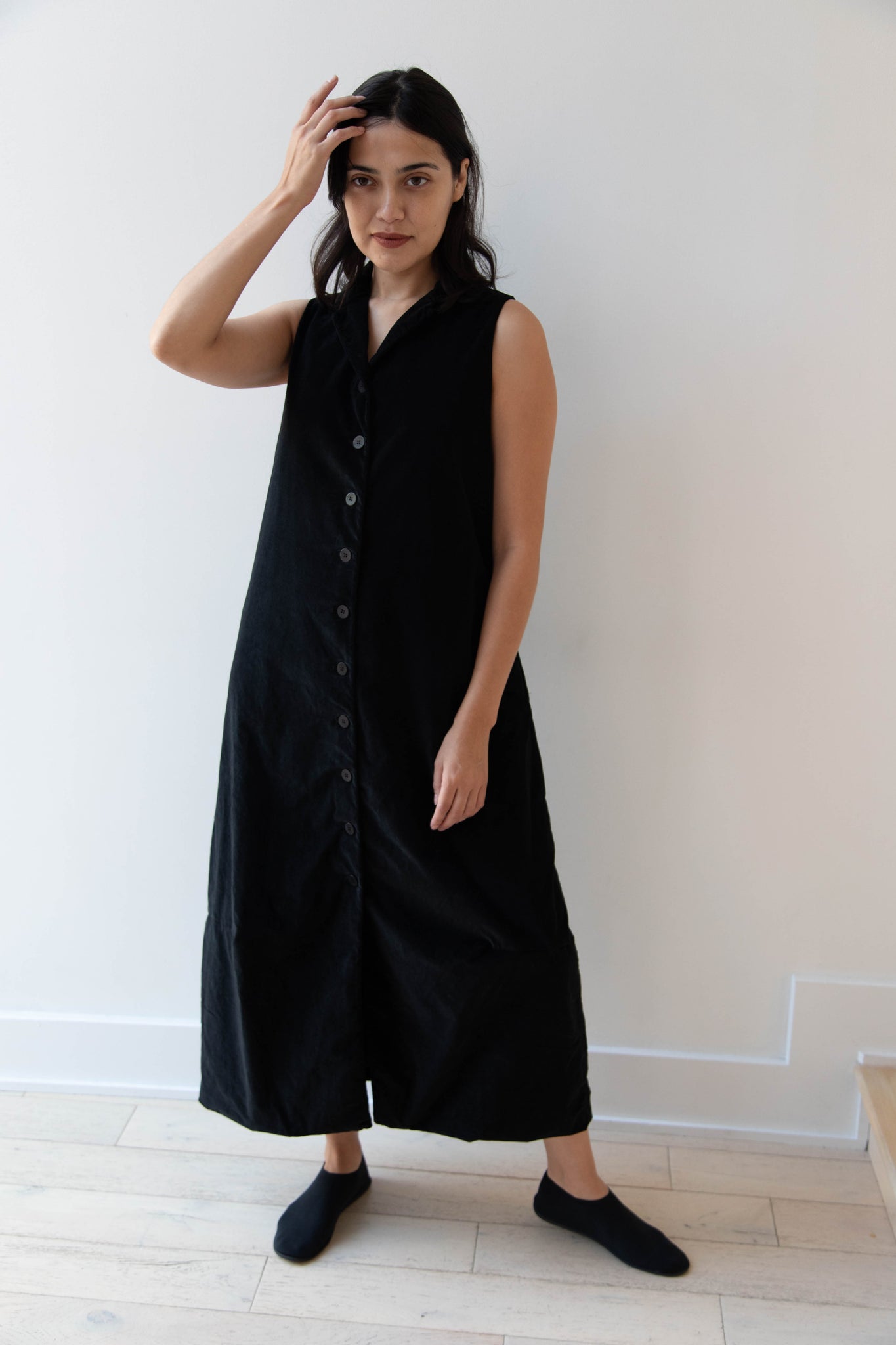 rennes — Album di Famiglia | Velvet Long Sleeveless Dress in