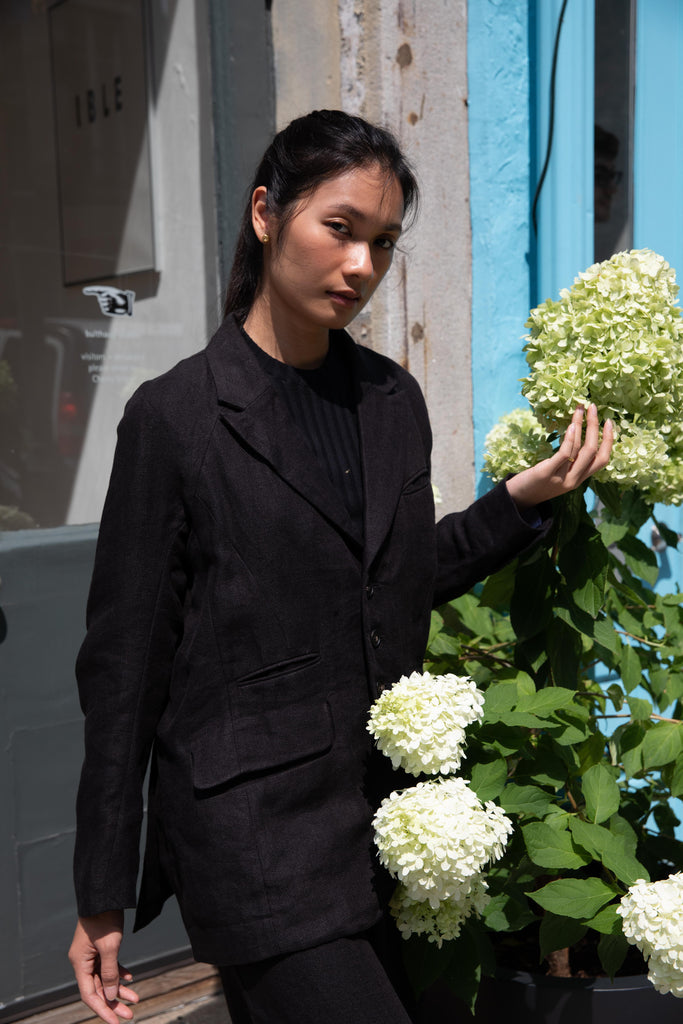 Seventyfive | Peaking Blazer in Onyx
