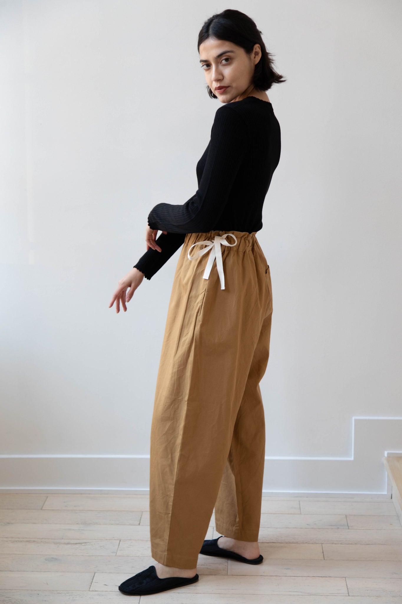 Robe de Peau | Side Tie Pants in Camel