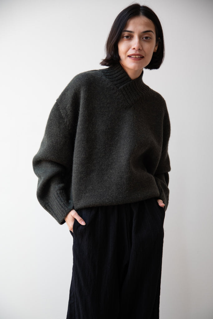 Wright & Doyle | Wool Krefeld Jumper in Moss