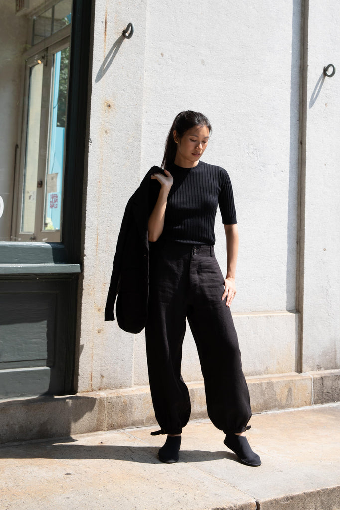 Seventyfive | Plus Flour Trousers in Onyx