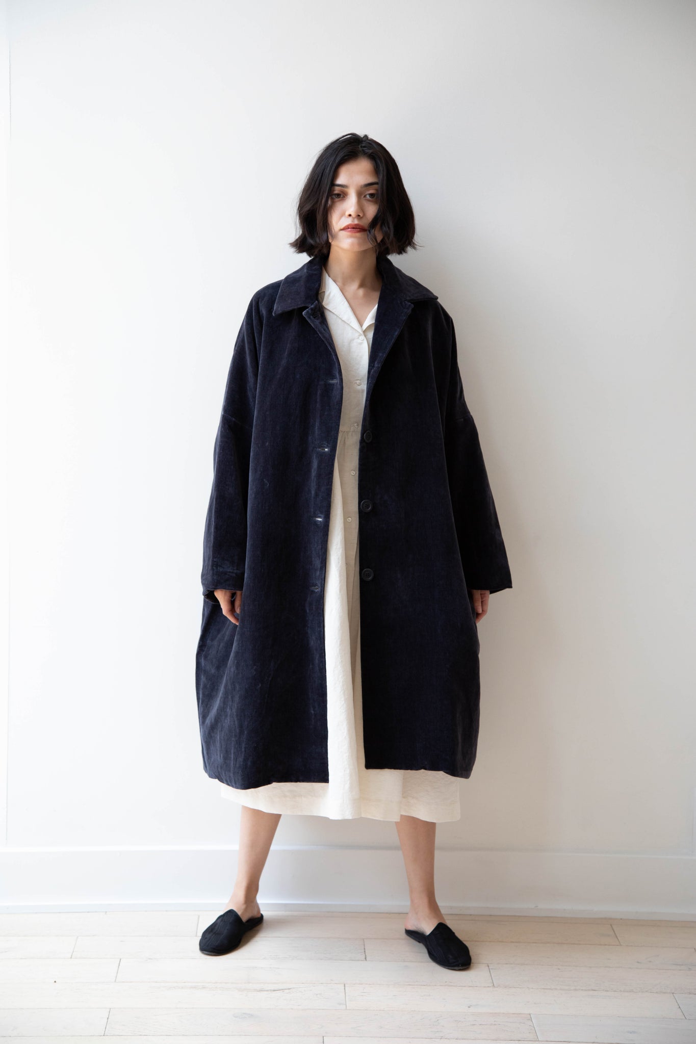 Casey Casey | Big Blobby Coat in Navy Linvel