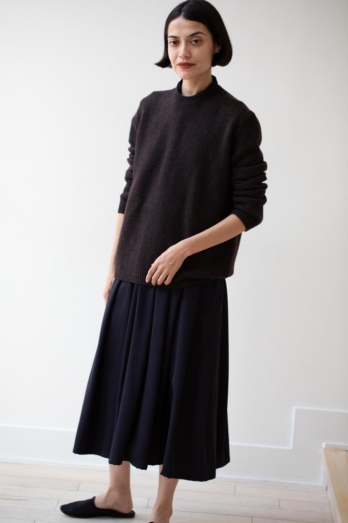 Bergfabel | Wool Cashmere Sweater in Dark Brown