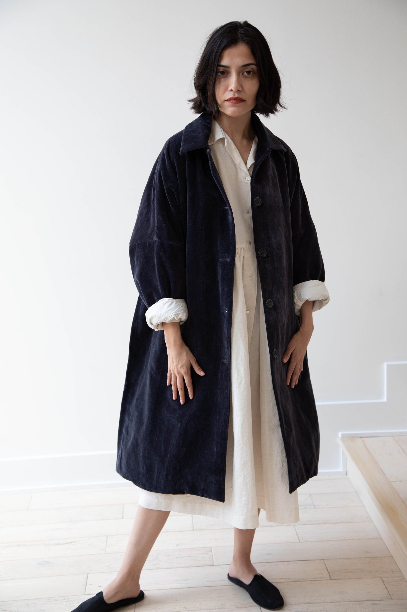 Casey Casey | Big Blobby Coat in Navy Linvel