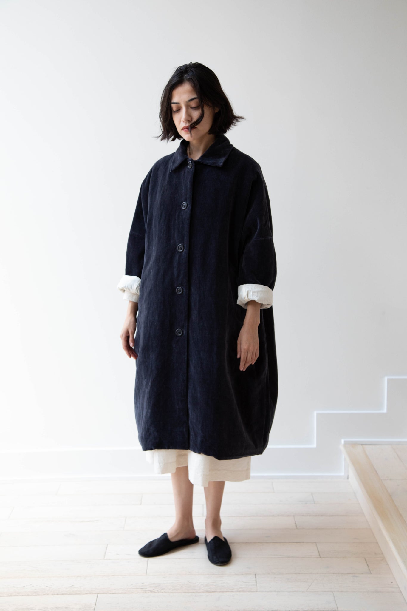 Casey Casey | Big Blobby Coat in Navy Linvel