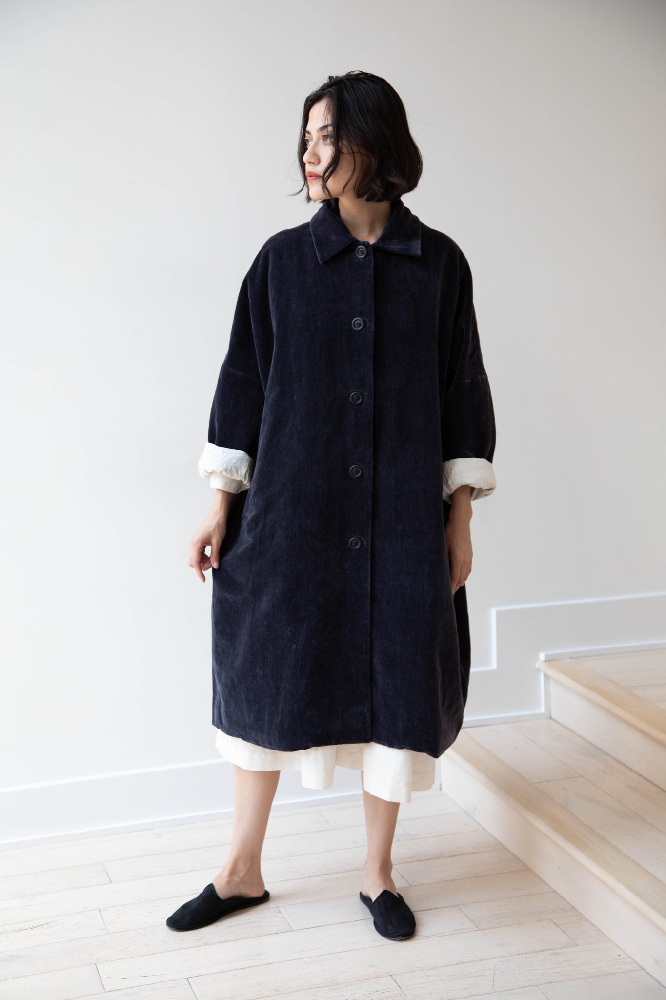 Casey Casey | Big Blobby Coat in Navy Linvel