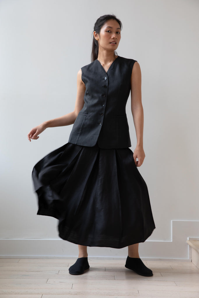 The Loom | Petal Flare Skirt in Black