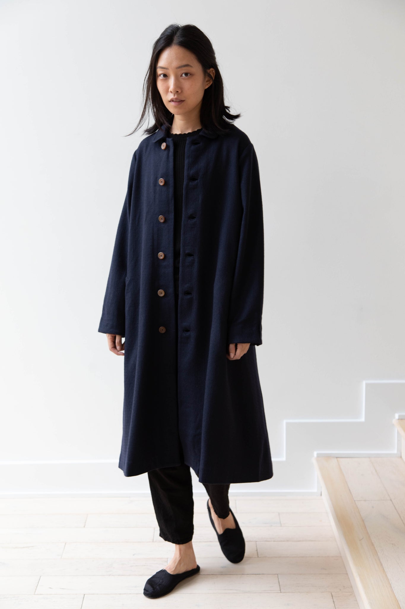 Maku | Dolni Coat in Indigo Wool