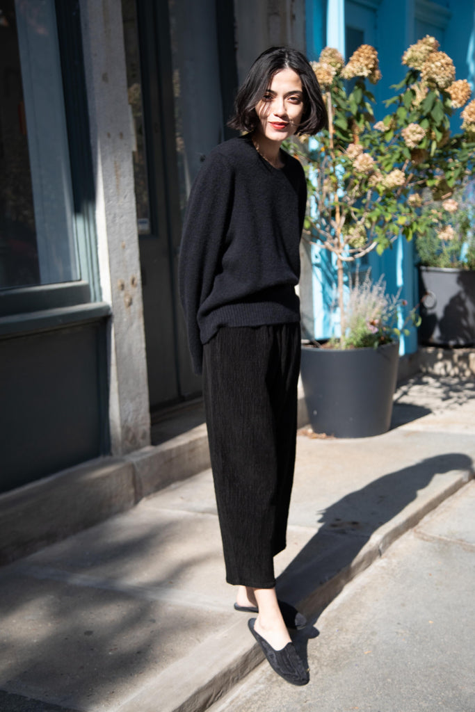 Apuntob | Corduroy Trouser in Cotton Black