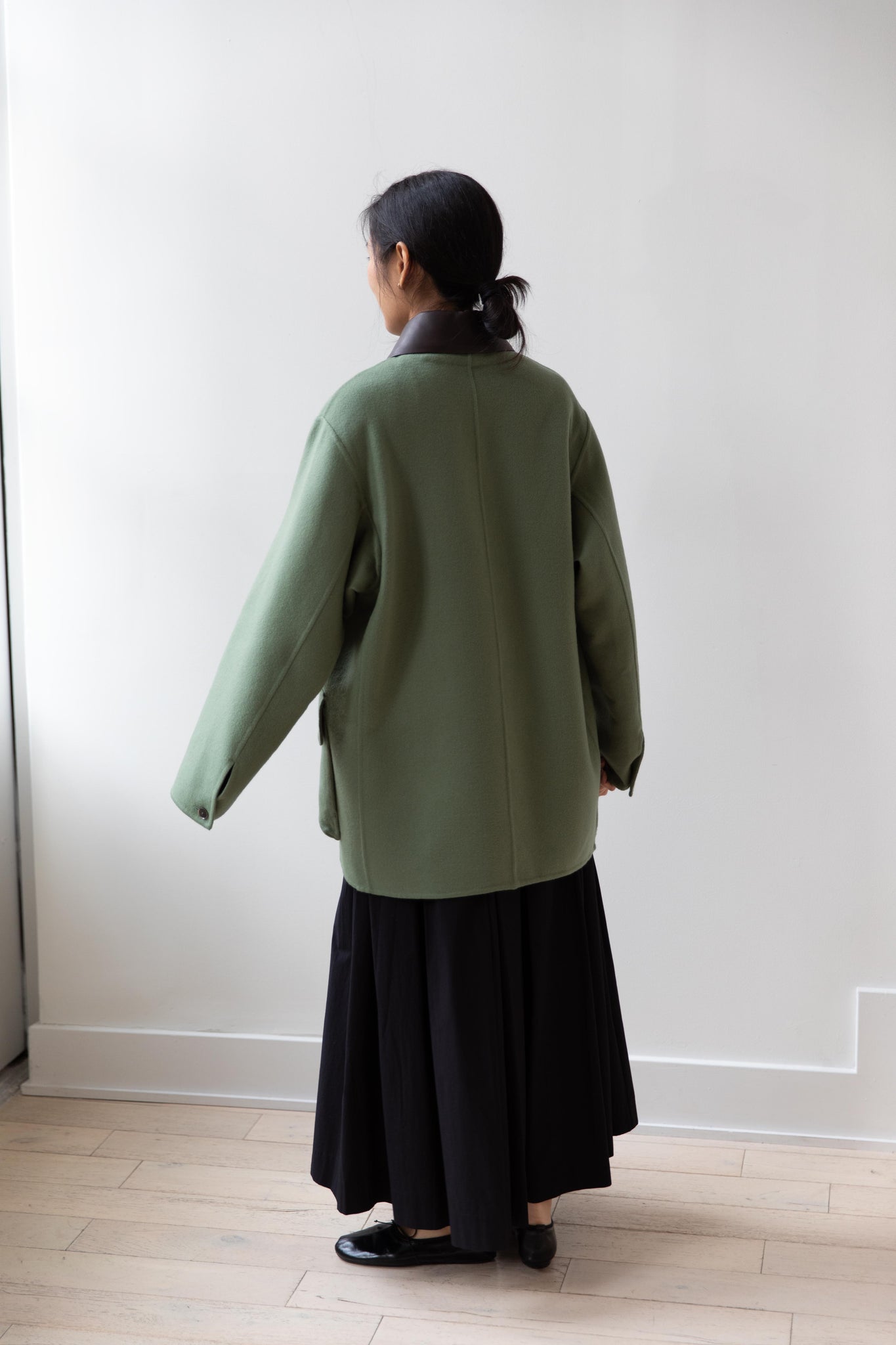 rennes — Auralee | Cashmere Melton Handsewn Blouson in Olive