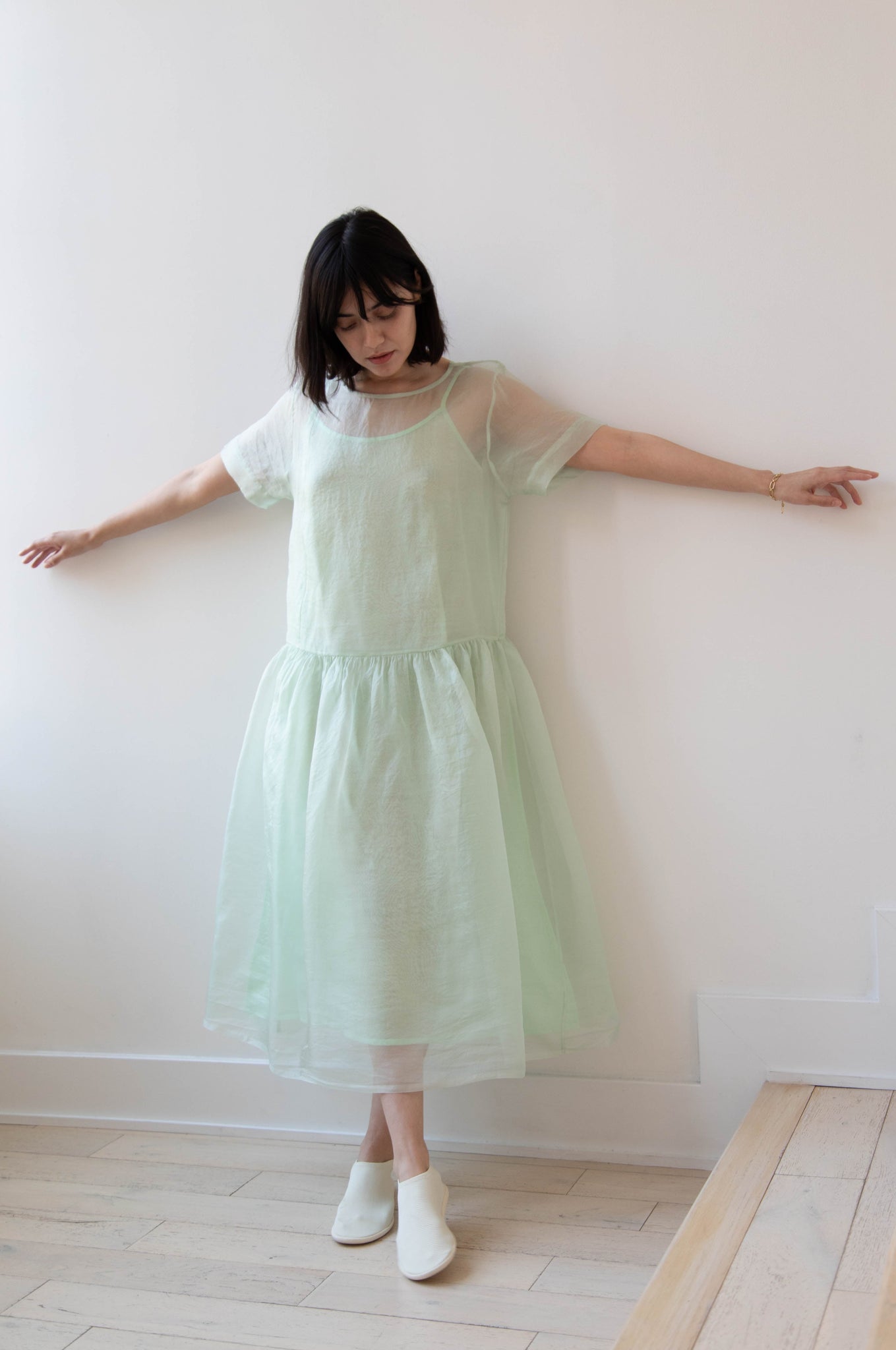 rennes RB by Runaway Bicycle | Silk Organza Coco Dress in Mint rennes RB by Runaway Bicycle | Silk Organza Coco Dress in Mint